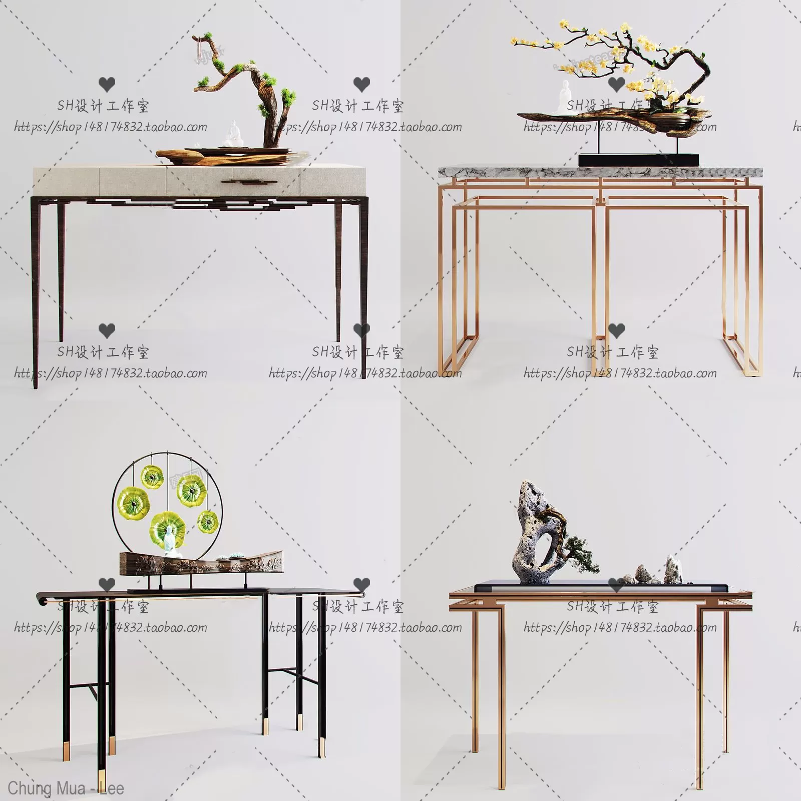 3DSKYFREE – LIVINGROOM - CONSOLE TABLE - TAOBAO 3DS MAX MODELS