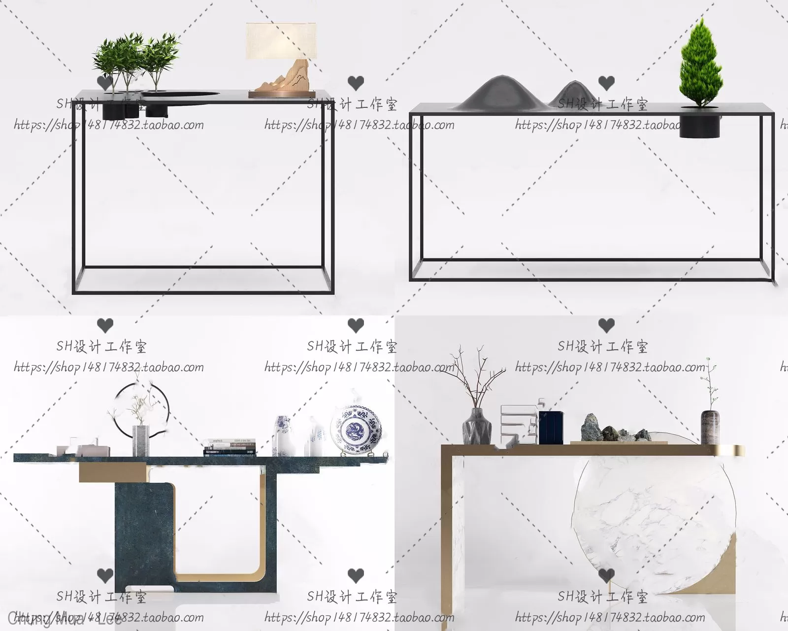 3DSKYFREE – LIVINGROOM - CONSOLE TABLE - TAOBAO 3DS MAX MODELS