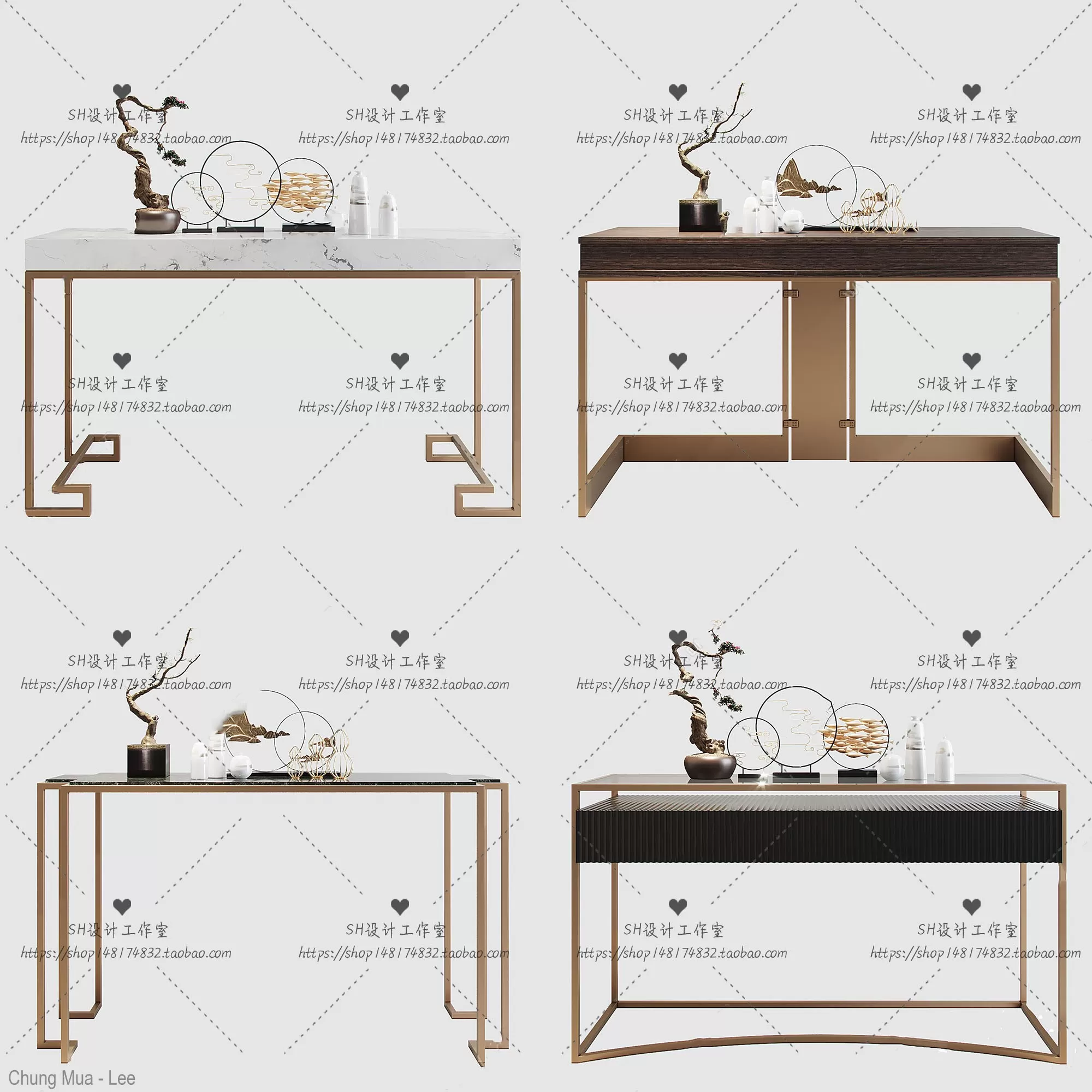 3DSKYFREE – LIVINGROOM - CONSOLE TABLE - TAOBAO 3DS MAX MODELS