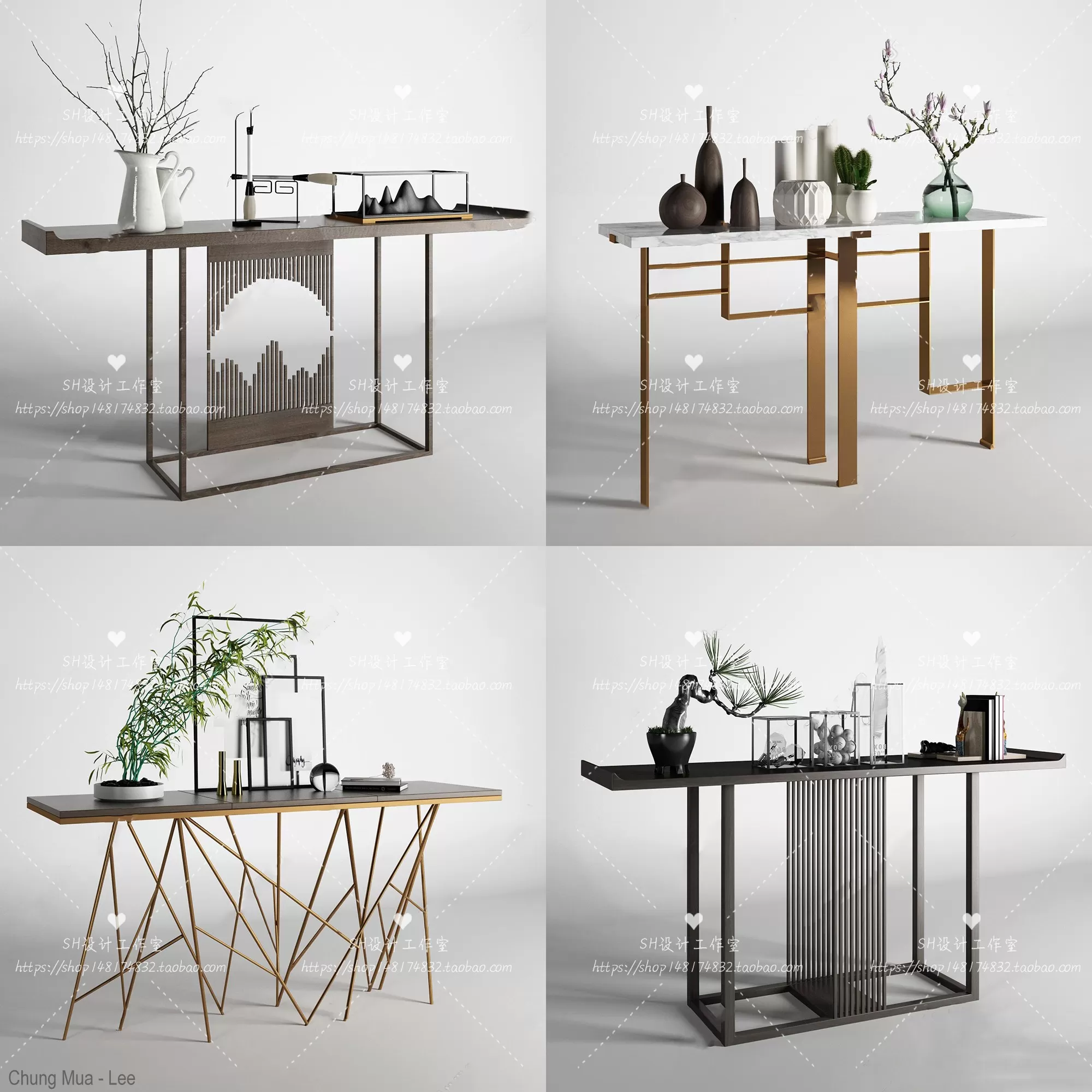 3DSKYFREE – LIVINGROOM - CONSOLE TABLE - TAOBAO 3DS MAX MODELS