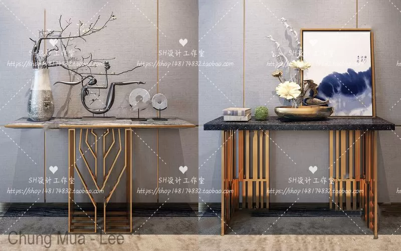 3DSKYFREE – LIVINGROOM - CONSOLE TABLE - TAOBAO 3DS MAX MODELS