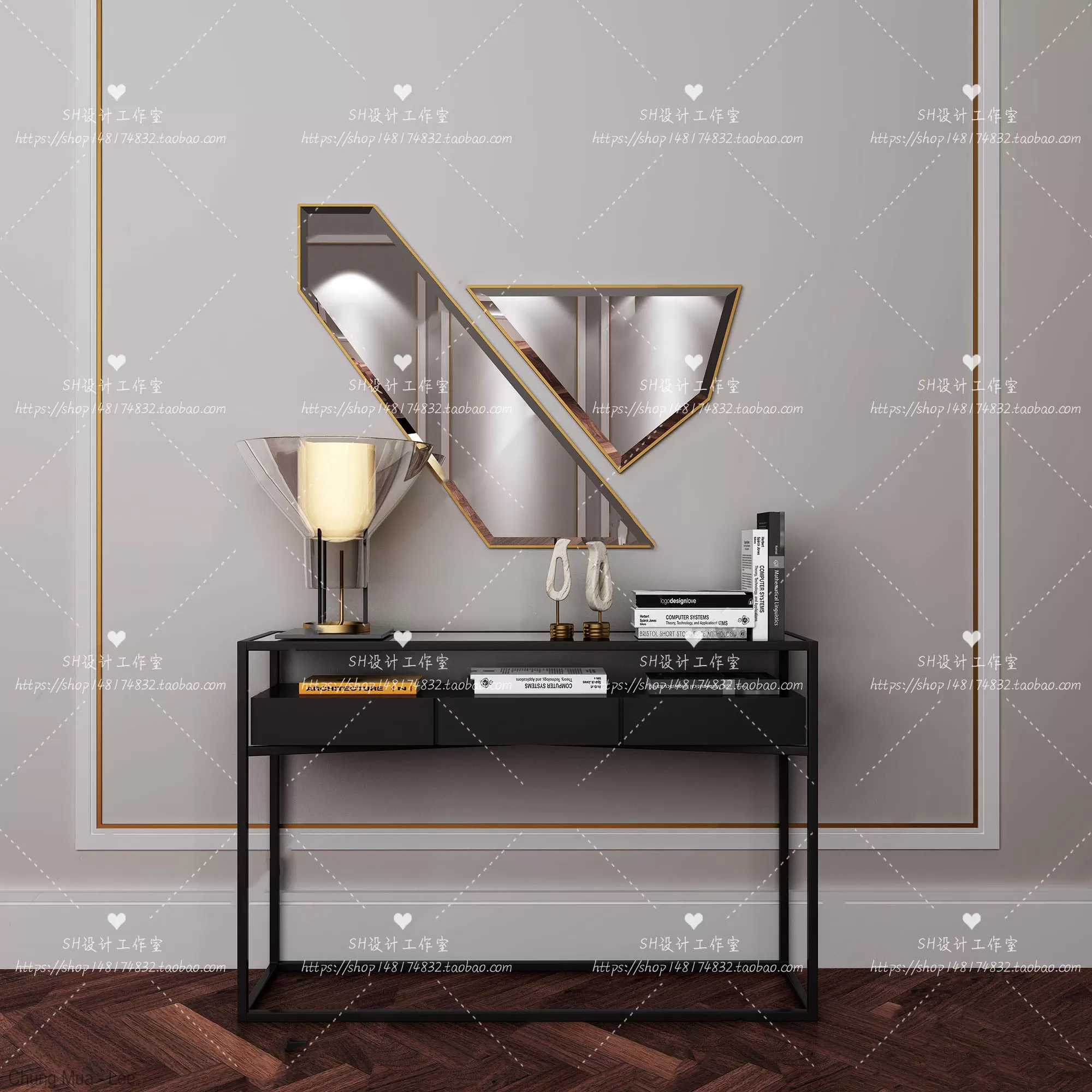 3DSKYFREE – LIVINGROOM - CONSOLE TABLE - TAOBAO 3DS MAX MODELS