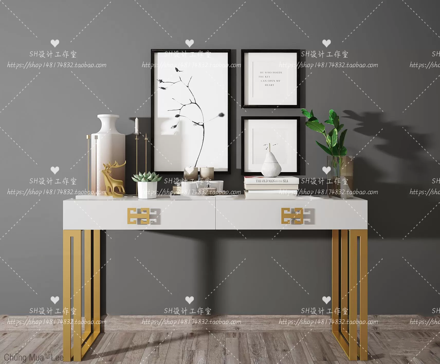 3DSKYFREE – LIVINGROOM - CONSOLE TABLE - TAOBAO 3DS MAX MODELS