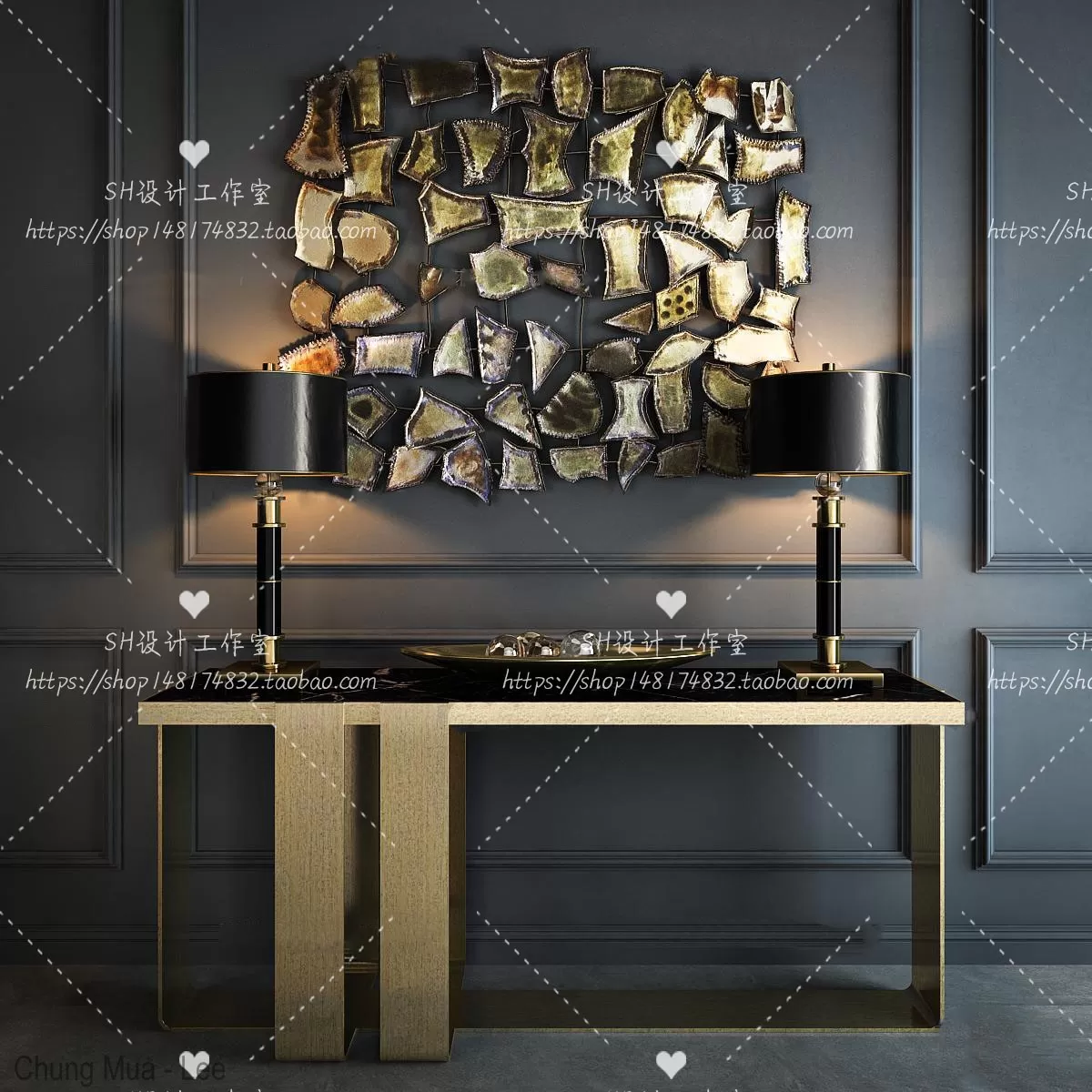 3DSKYFREE – LIVINGROOM - CONSOLE TABLE - TAOBAO 3DS MAX MODELS