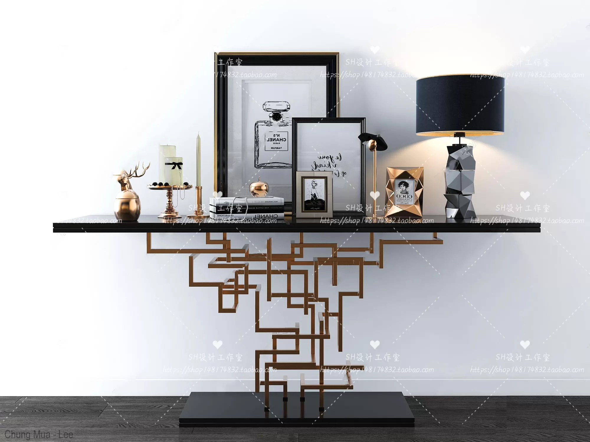 3DSKYFREE – LIVINGROOM - CONSOLE TABLE - TAOBAO 3DS MAX MODELS