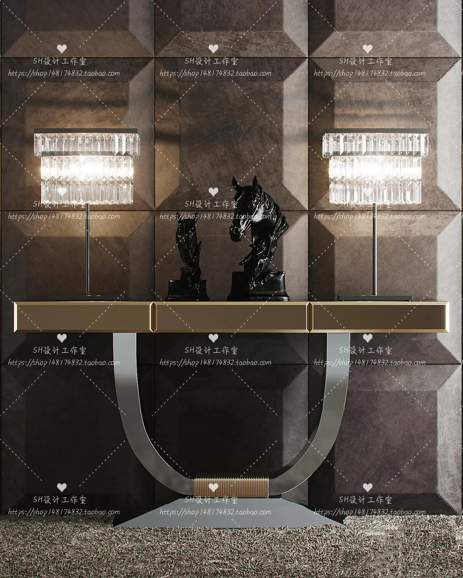 DECOR HELPER – LIVINGROOM – CONSOLE TABLE – TAOBAO 3D MODELS – 35
