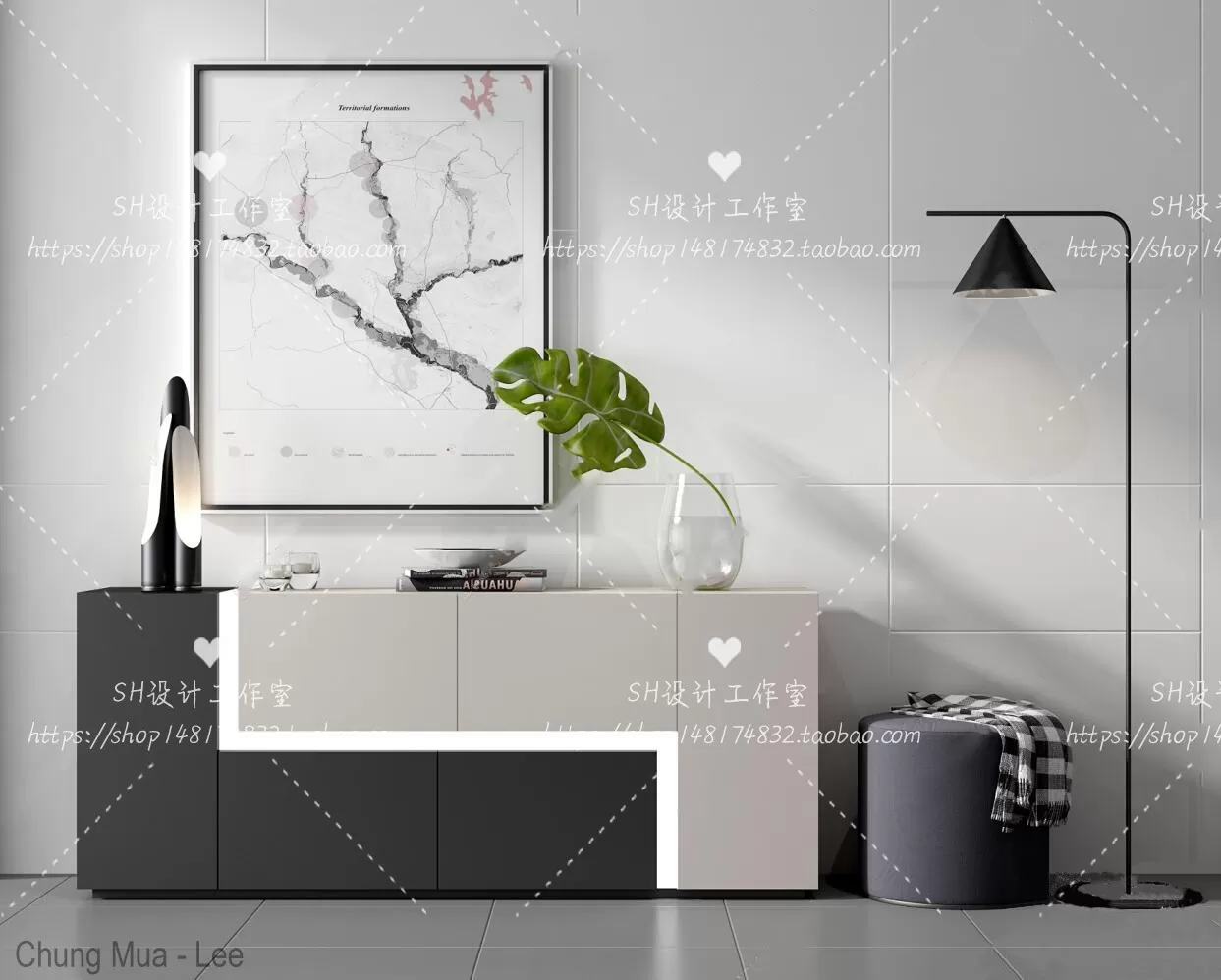 3DSKYFREE – LIVINGROOM - CONSOLE TABLE - TAOBAO 3DS MAX MODELS