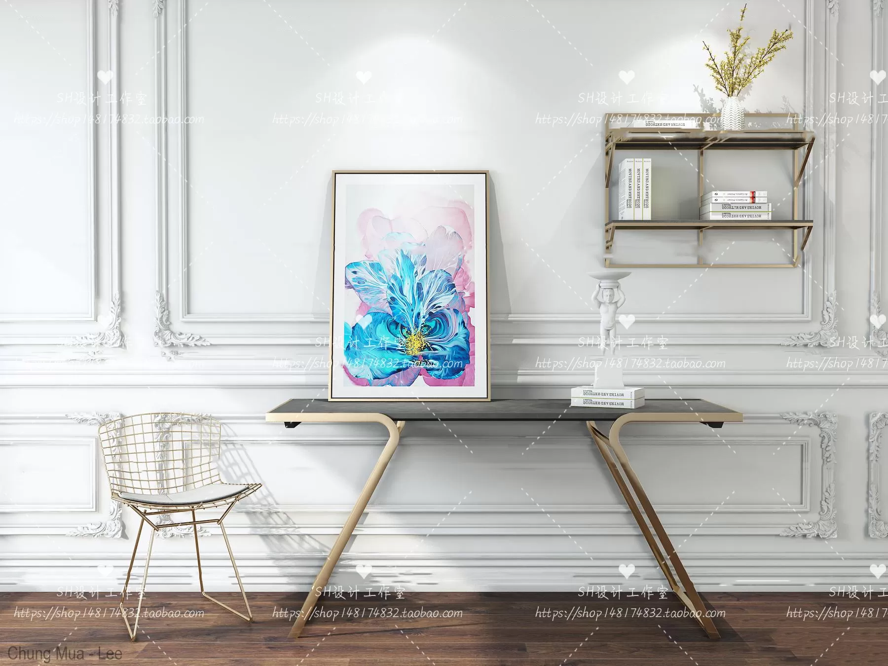 3DSKYFREE – LIVINGROOM - CONSOLE TABLE - TAOBAO 3DS MAX MODELS