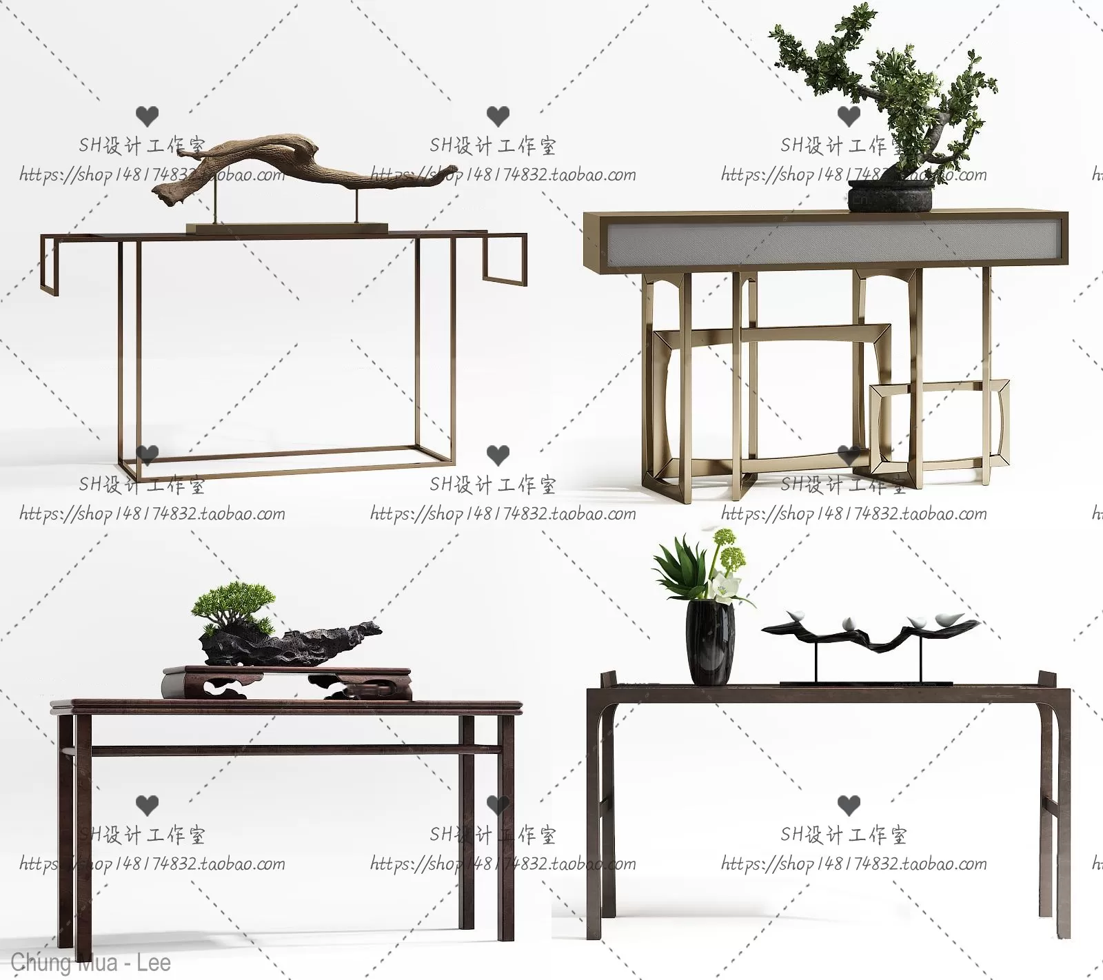 3DSKYFREE – LIVINGROOM - CONSOLE TABLE - TAOBAO 3DS MAX MODELS
