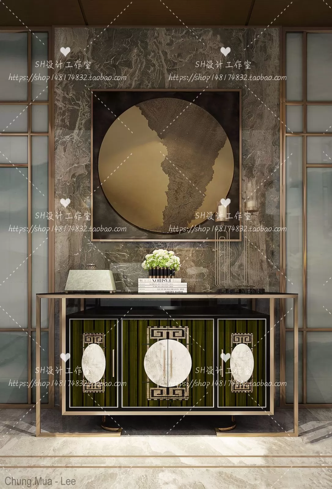 3DSKYFREE – LIVINGROOM - CONSOLE TABLE - TAOBAO 3DS MAX MODELS