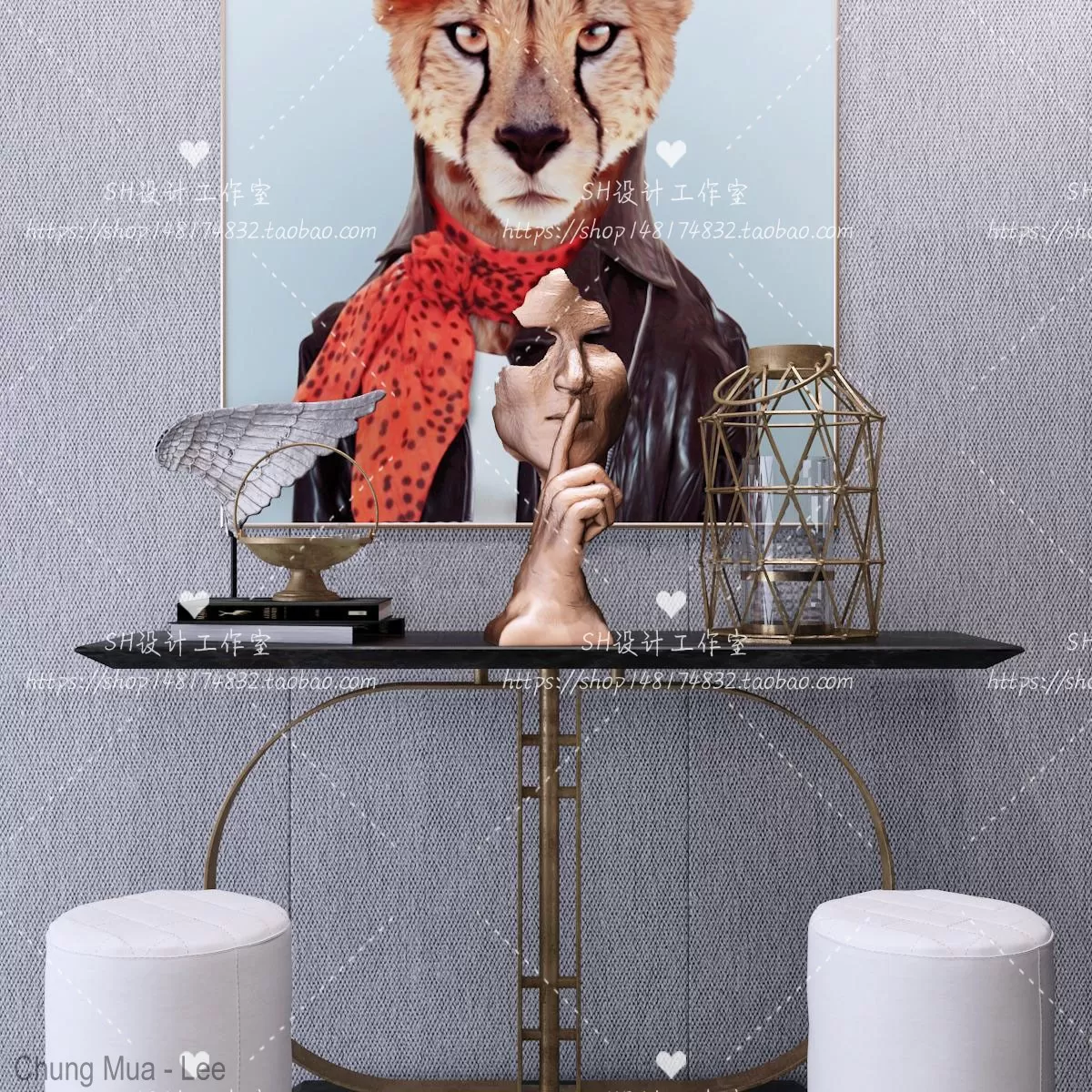 3DSKYFREE – LIVINGROOM - CONSOLE TABLE - TAOBAO 3DS MAX MODELS