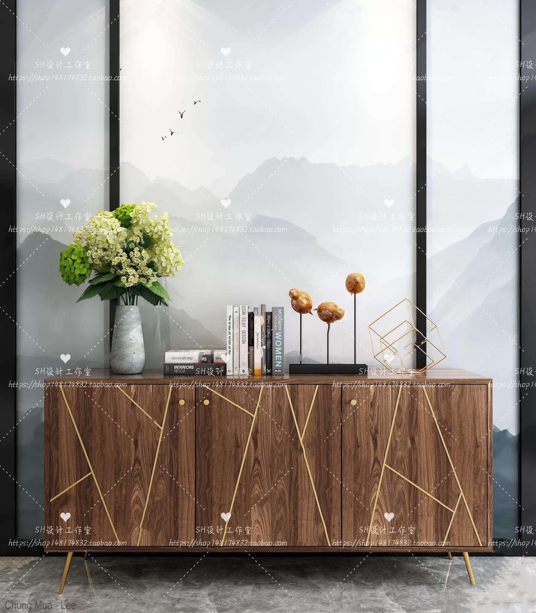 3DSKYFREE – LIVINGROOM - CONSOLE TABLE - TAOBAO 3DS MAX MODELS
