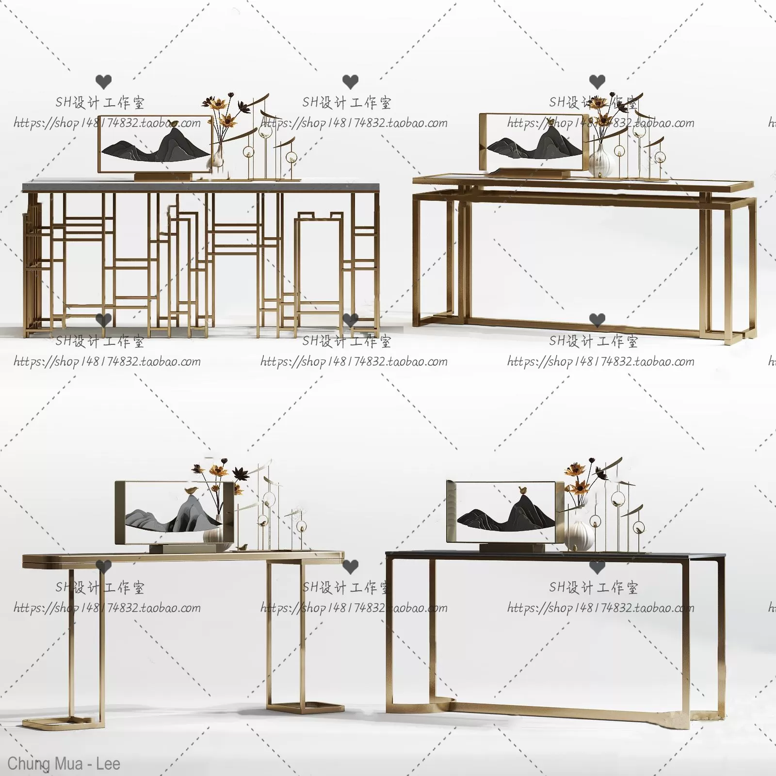 3DSKYFREE – LIVINGROOM - CONSOLE TABLE - TAOBAO 3DS MAX MODELS