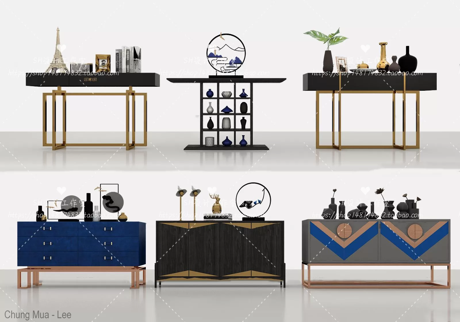 3DSKYFREE – LIVINGROOM - CONSOLE TABLE - TAOBAO 3DS MAX MODELS