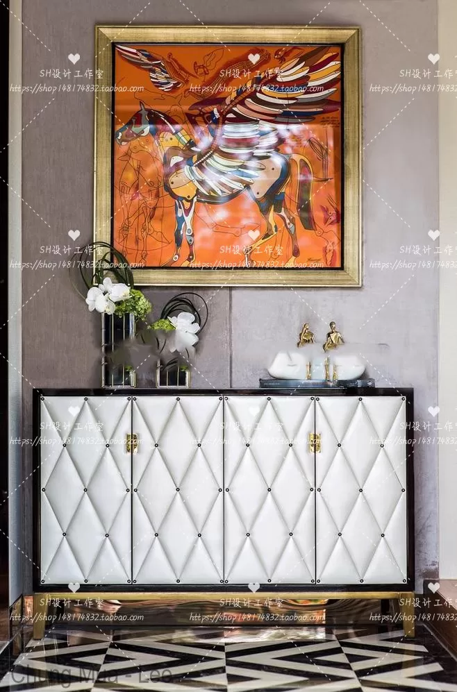 3DSKYFREE – LIVINGROOM - CONSOLE TABLE - TAOBAO 3DS MAX MODELS