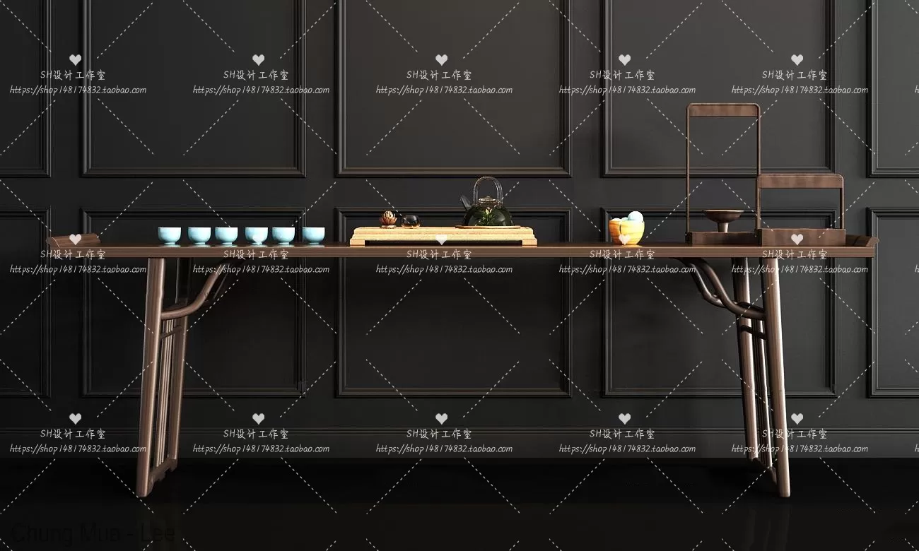 LIVINGROOM - CONSOLE TABLE - TAOBAO 3D MODELS