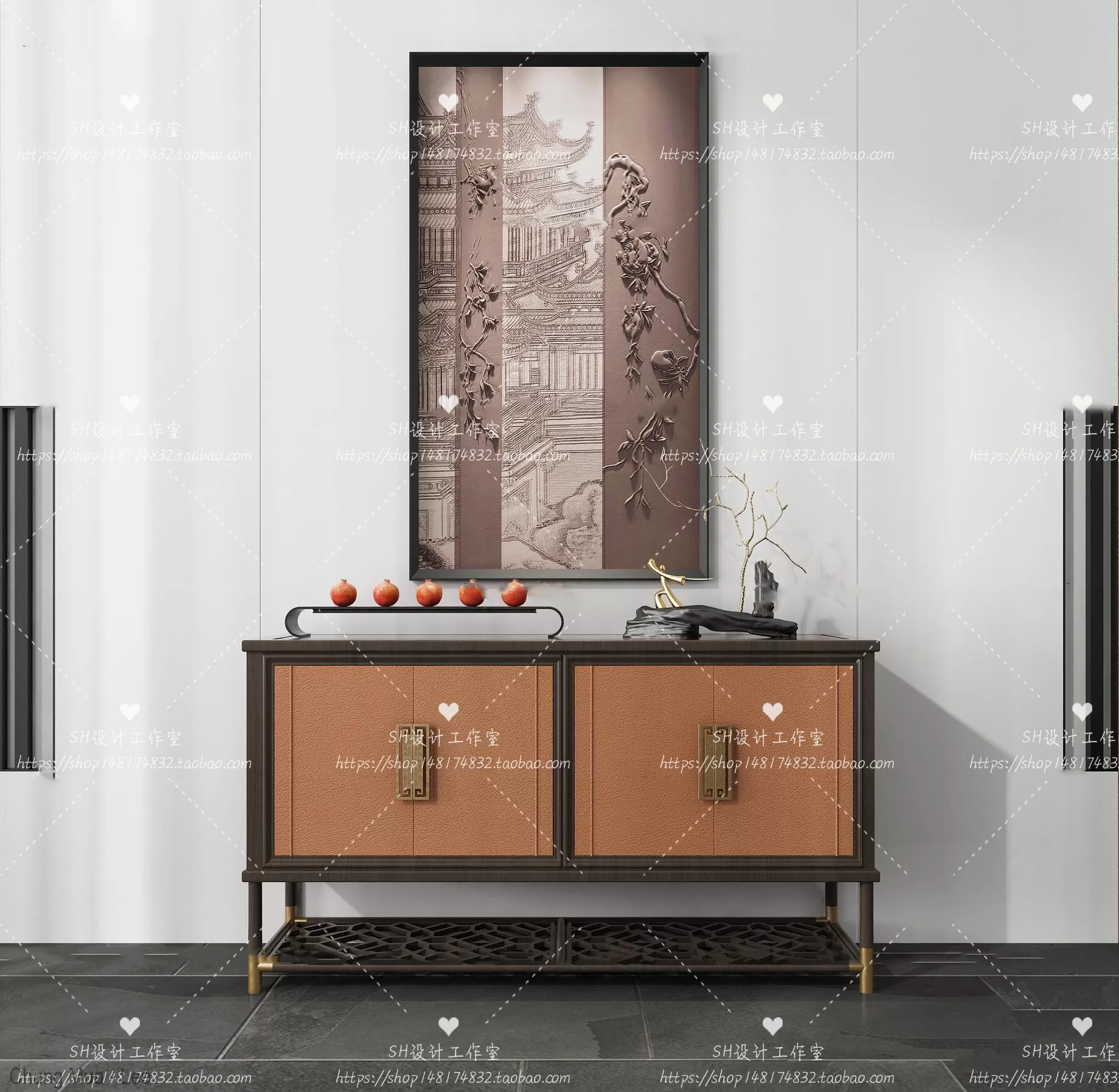 3DSKYFREE – LIVINGROOM - CONSOLE TABLE - TAOBAO 3DS MAX MODELS