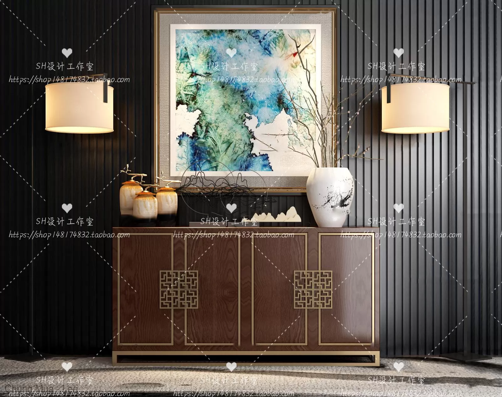 DECOR HELPER – LIVINGROOM – CONSOLE TABLE – TAOBAO 3D MODELS – 60