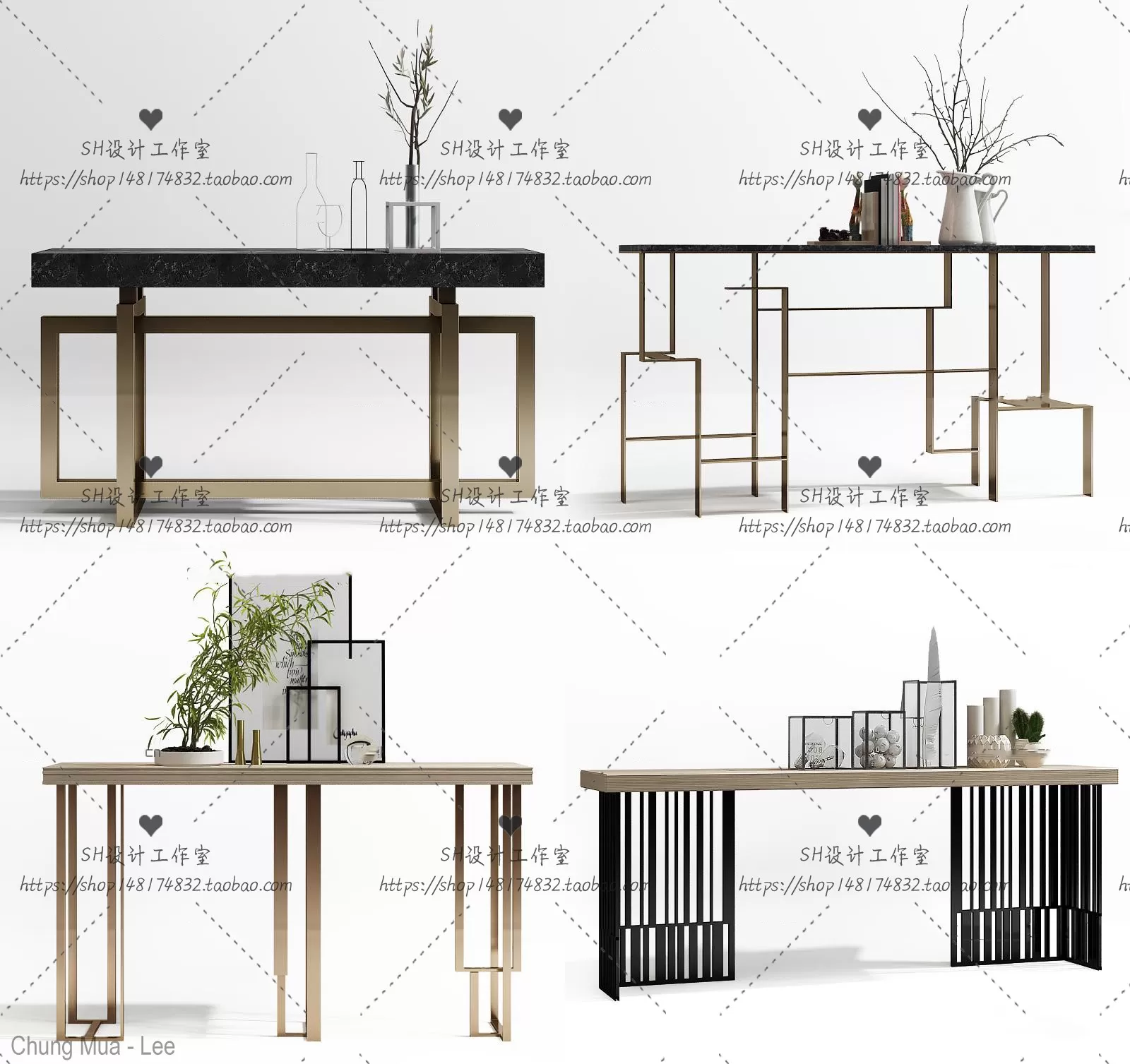 3DSKYFREE – LIVINGROOM - CONSOLE TABLE - TAOBAO 3DS MAX MODELS