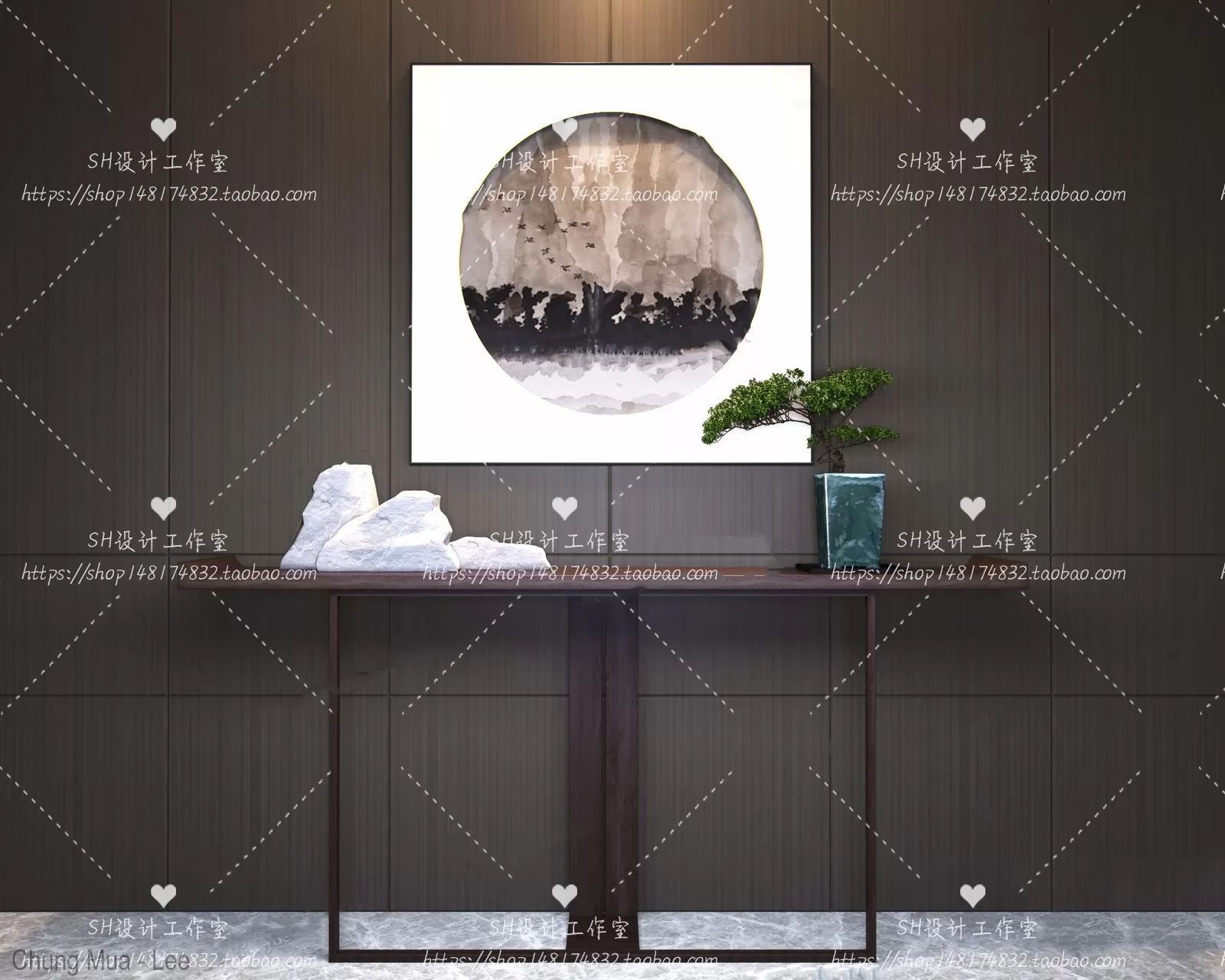 3DSKYFREE – LIVINGROOM - CONSOLE TABLE - TAOBAO 3DS MAX MODELS