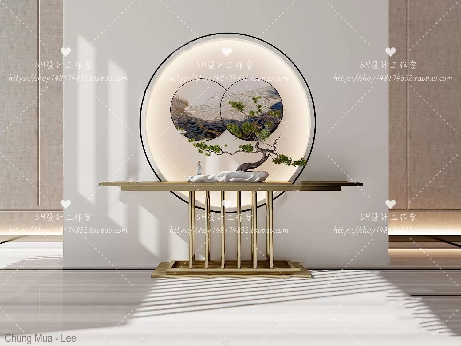 3DSKYFREE – LIVINGROOM - CONSOLE TABLE - TAOBAO 3DS MAX MODELS