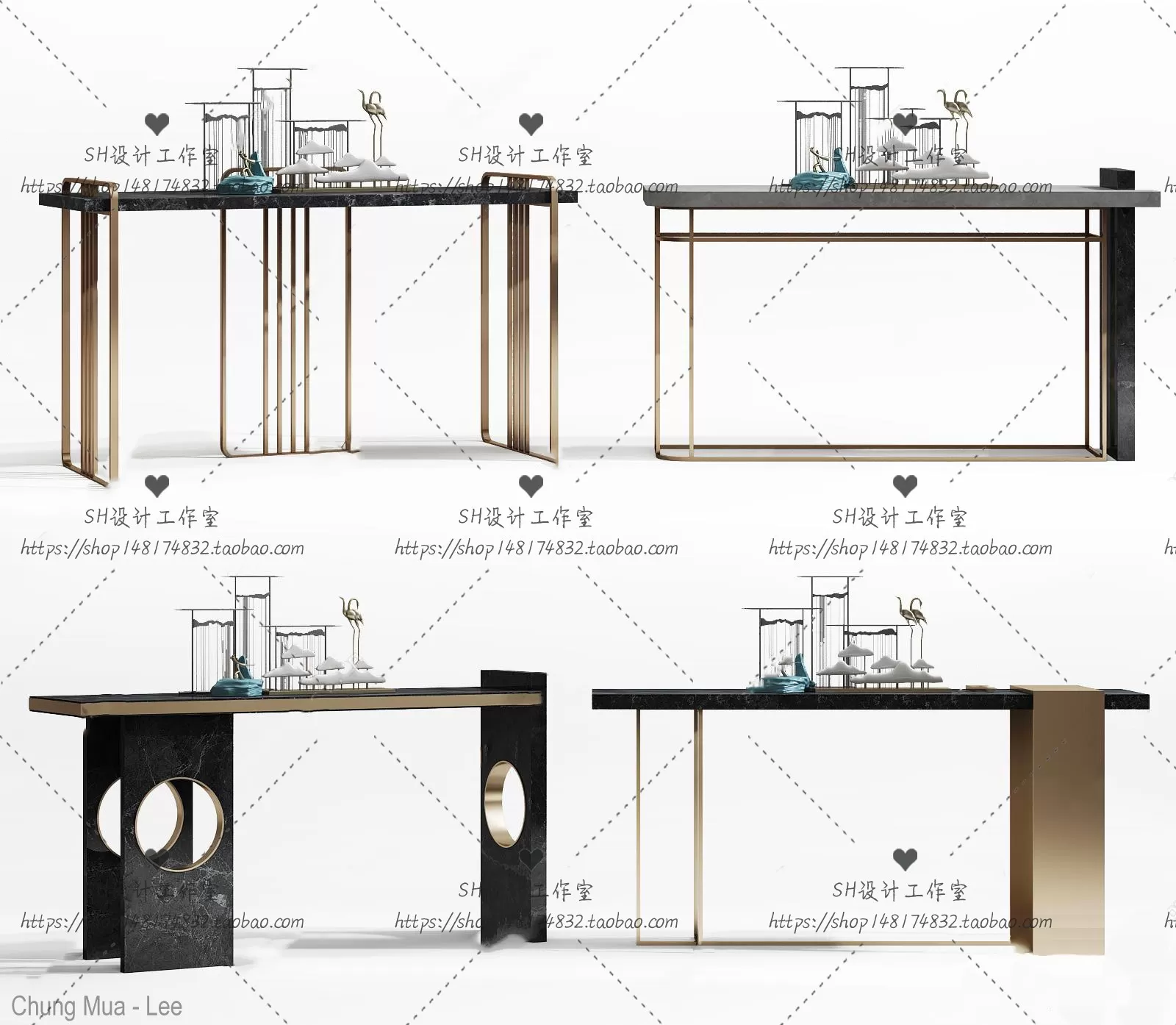 3DSKYFREE – LIVINGROOM - CONSOLE TABLE - TAOBAO 3DS MAX MODELS