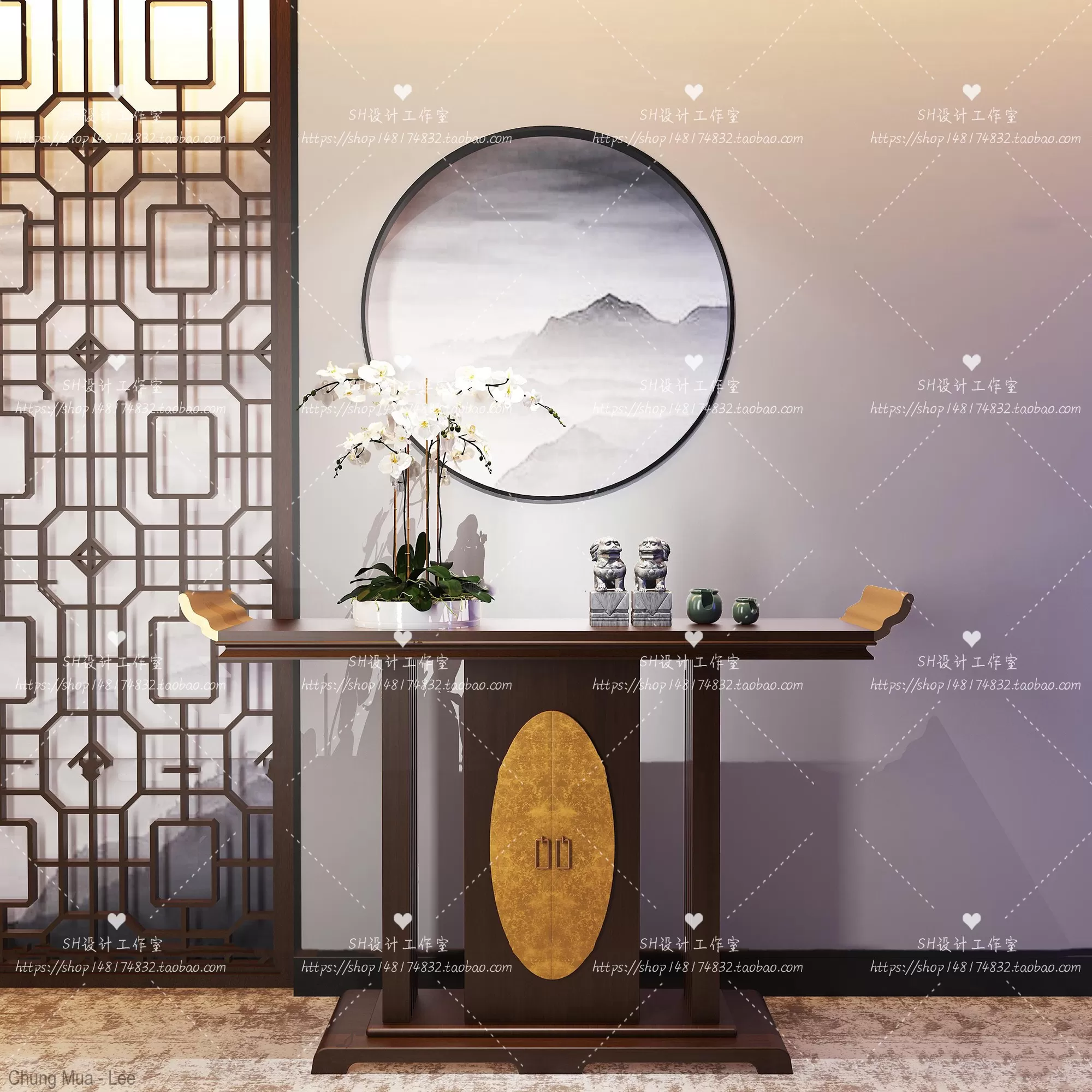 3DSKYFREE – LIVINGROOM - CONSOLE TABLE - TAOBAO 3DS MAX MODELS