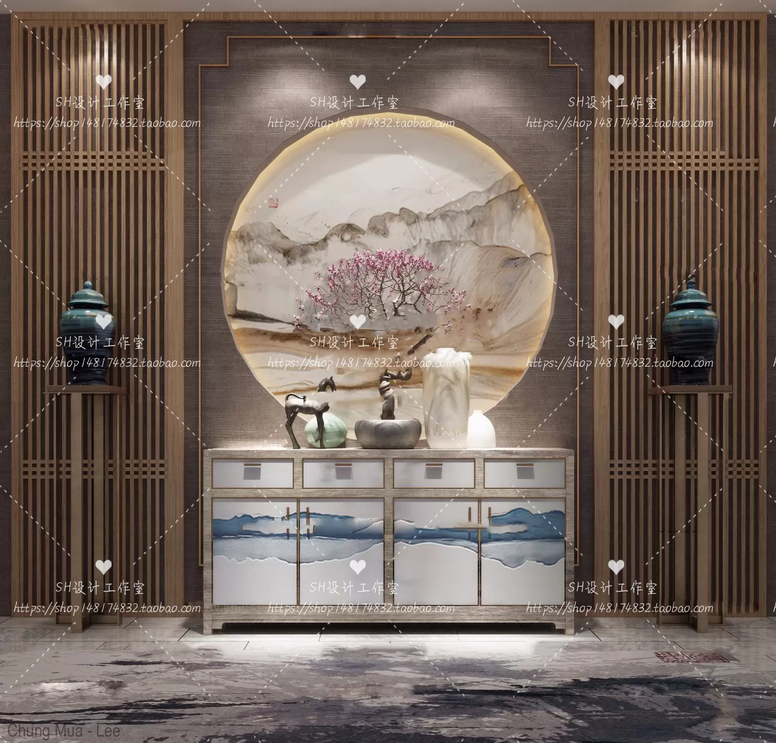 3DSKYFREE – LIVINGROOM - CONSOLE TABLE - TAOBAO 3DS MAX MODELS