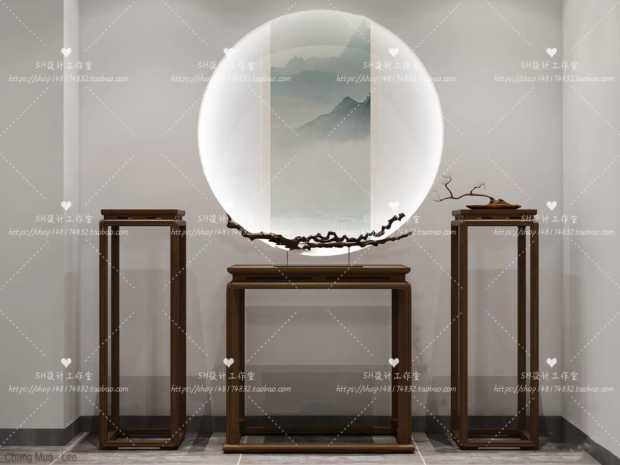 3DSKYFREE – LIVINGROOM - CONSOLE TABLE - TAOBAO 3DS MAX MODELS