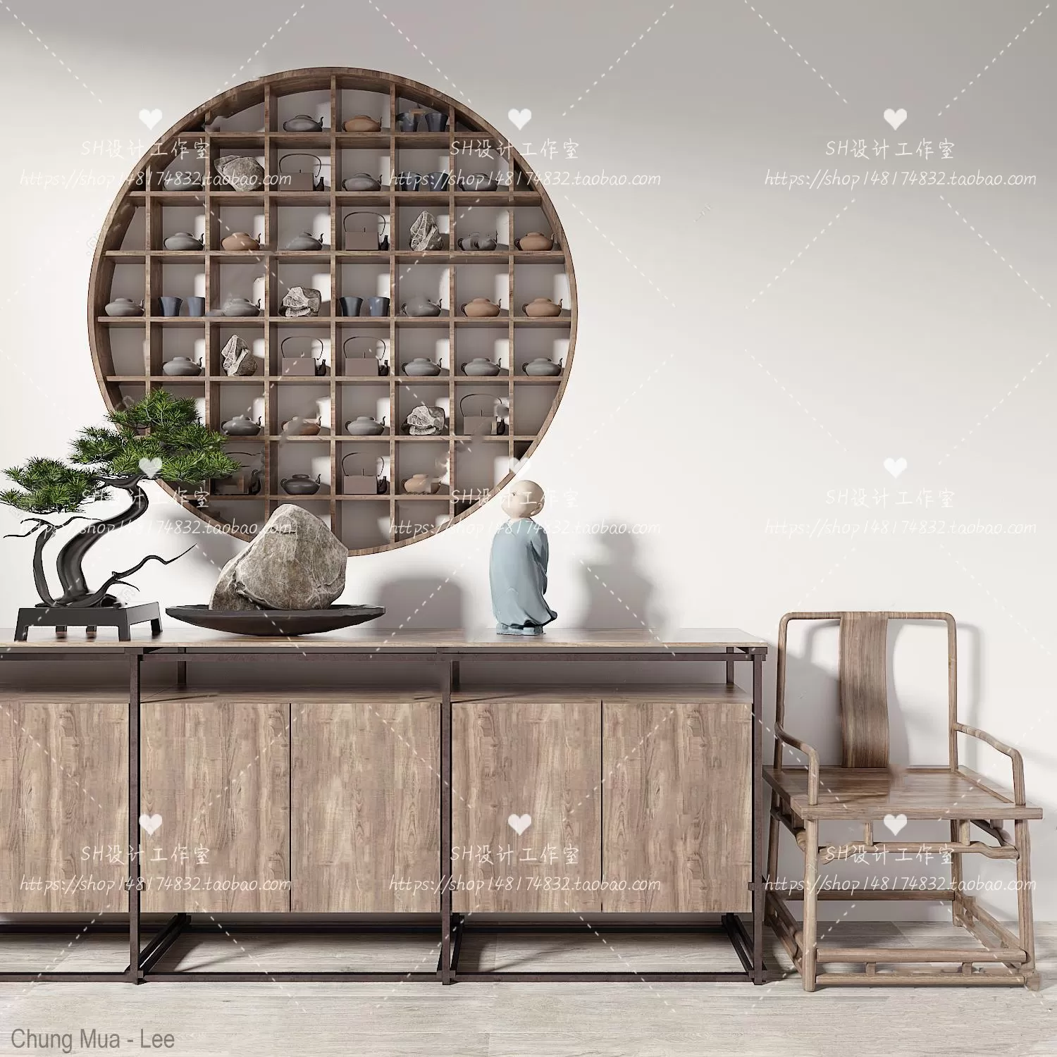 3DSKYFREE – LIVINGROOM - CONSOLE TABLE - TAOBAO 3DS MAX MODELS