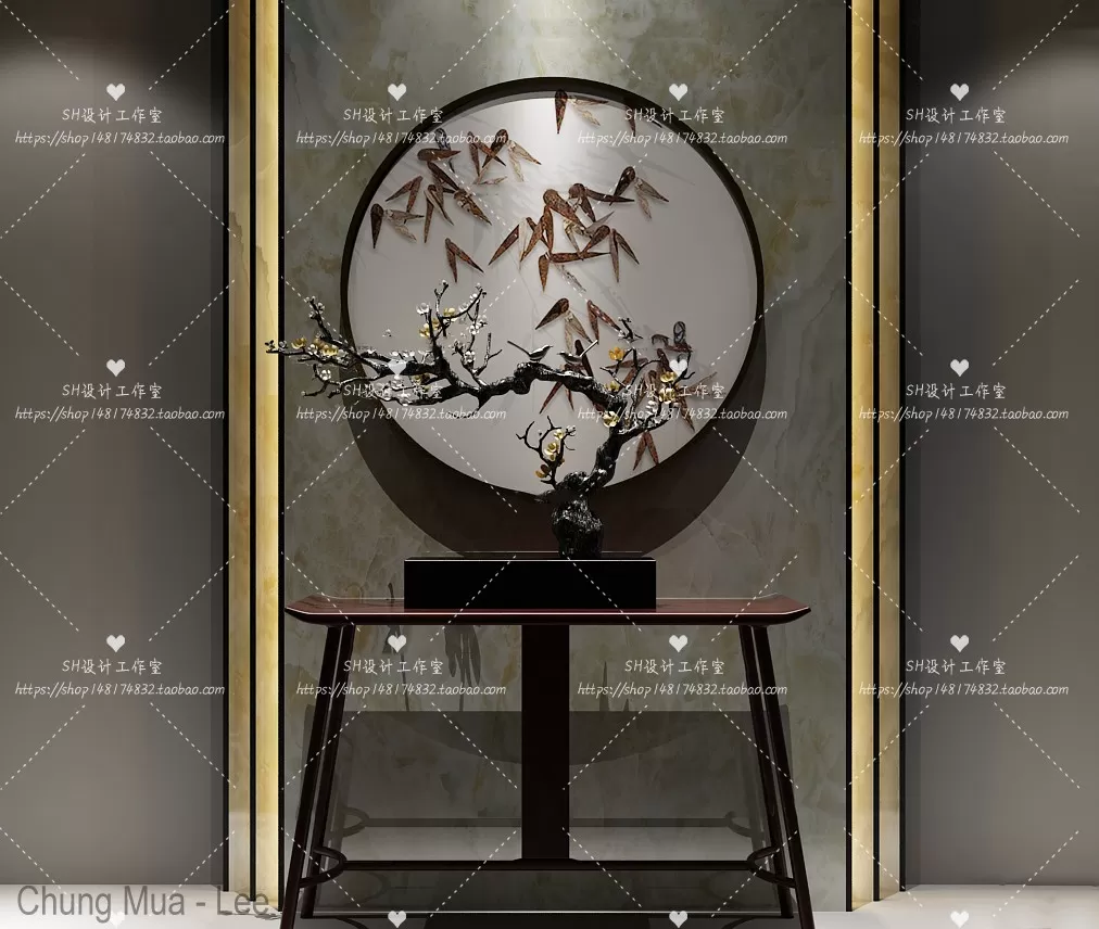 3DSKYFREE – LIVINGROOM - CONSOLE TABLE - TAOBAO 3DS MAX MODELS