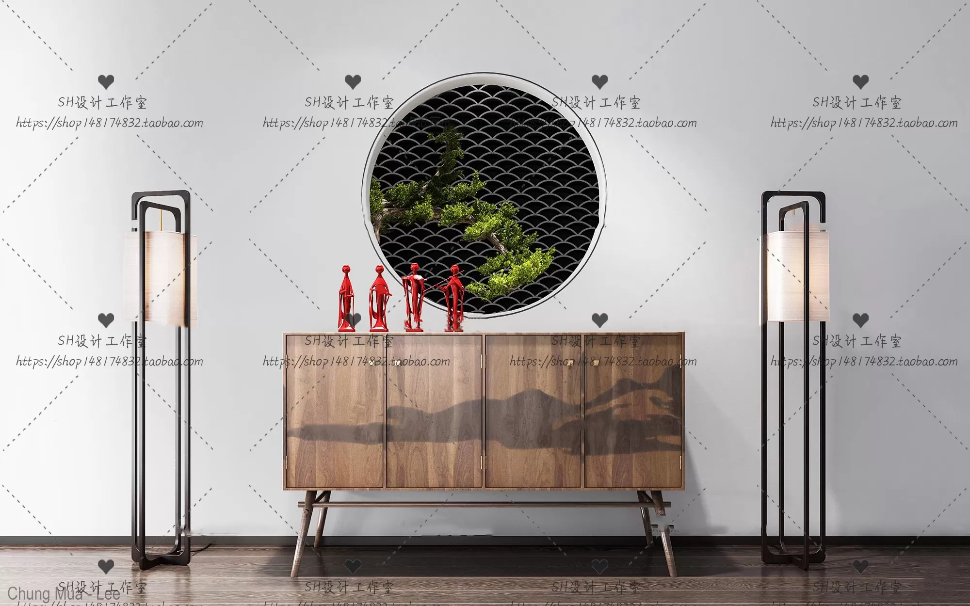 3DSKYFREE – LIVINGROOM - CONSOLE TABLE - TAOBAO 3DS MAX MODELS