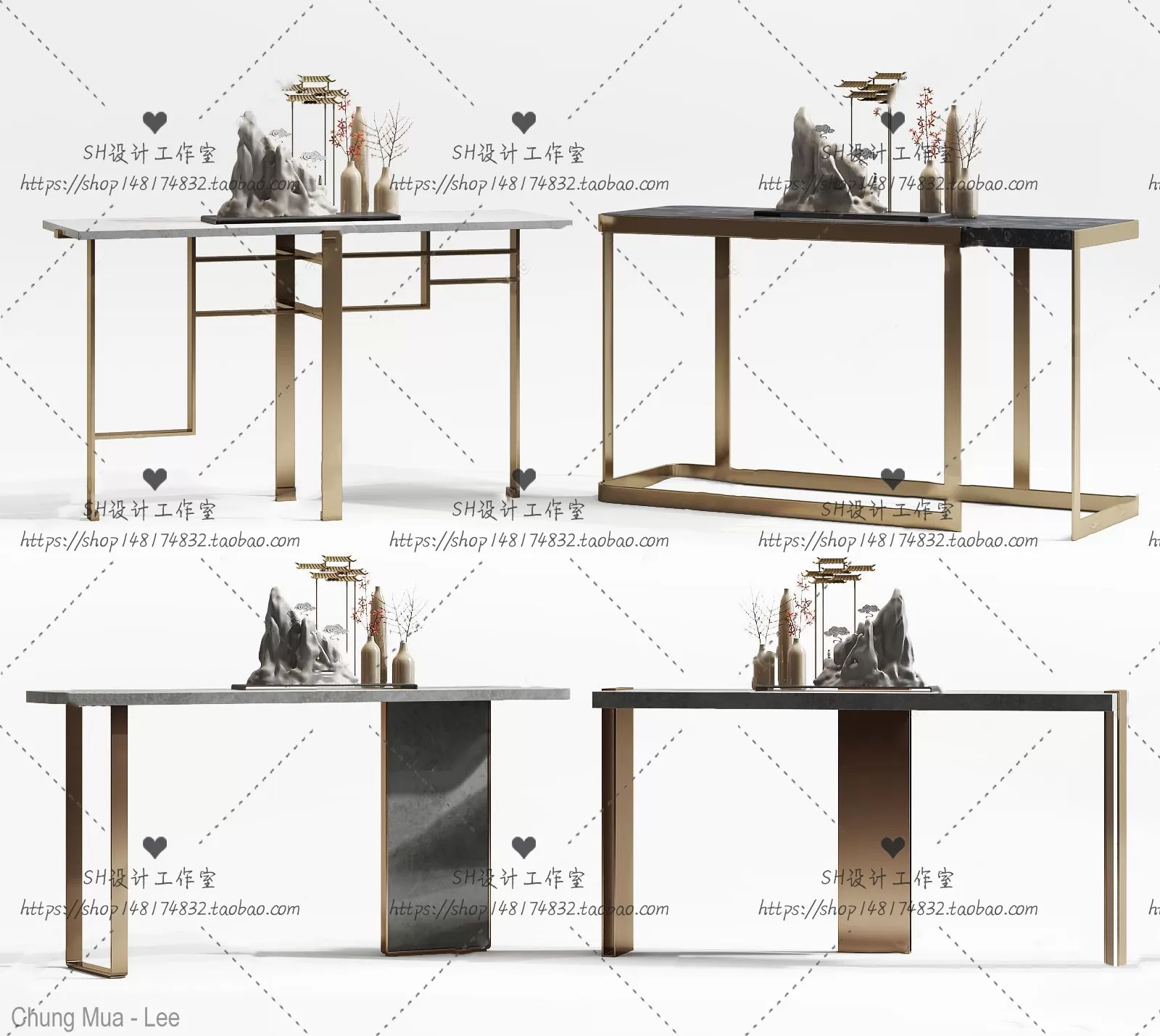 3DSKYFREE – LIVINGROOM - CONSOLE TABLE - TAOBAO 3DS MAX MODELS