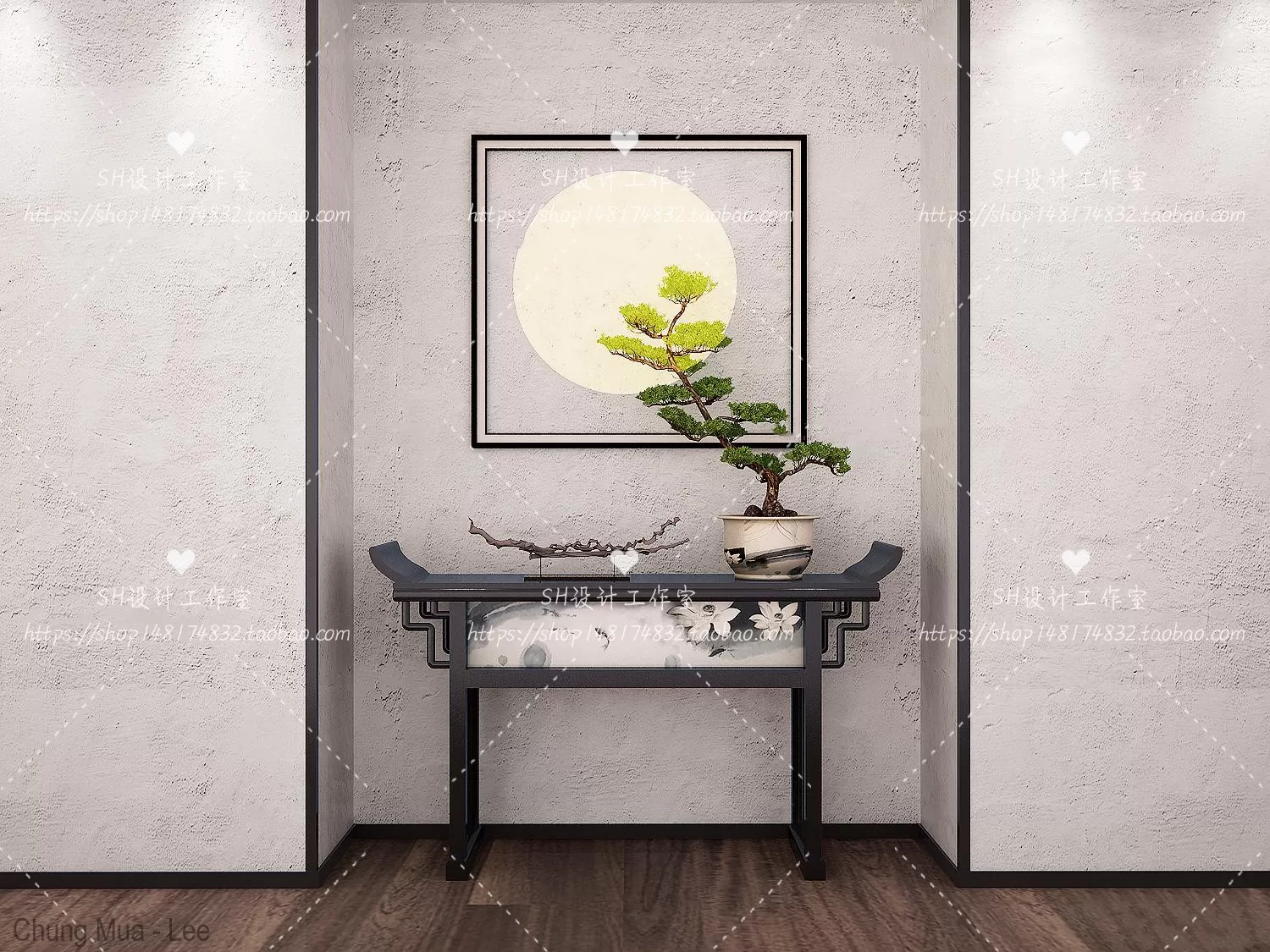 3DSKYFREE – LIVINGROOM - CONSOLE TABLE - TAOBAO 3DS MAX MODELS