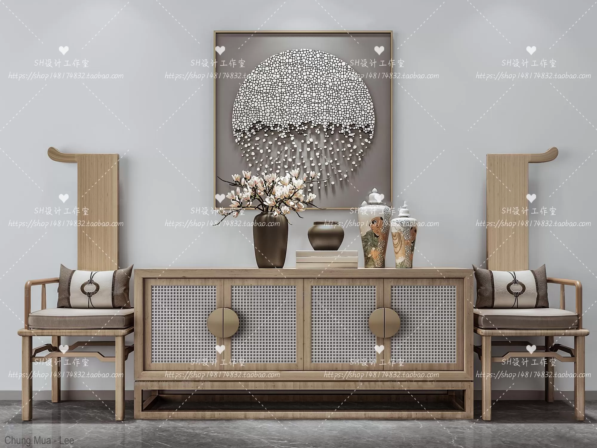3DSKYFREE – LIVINGROOM - CONSOLE TABLE - TAOBAO 3DS MAX MODELS