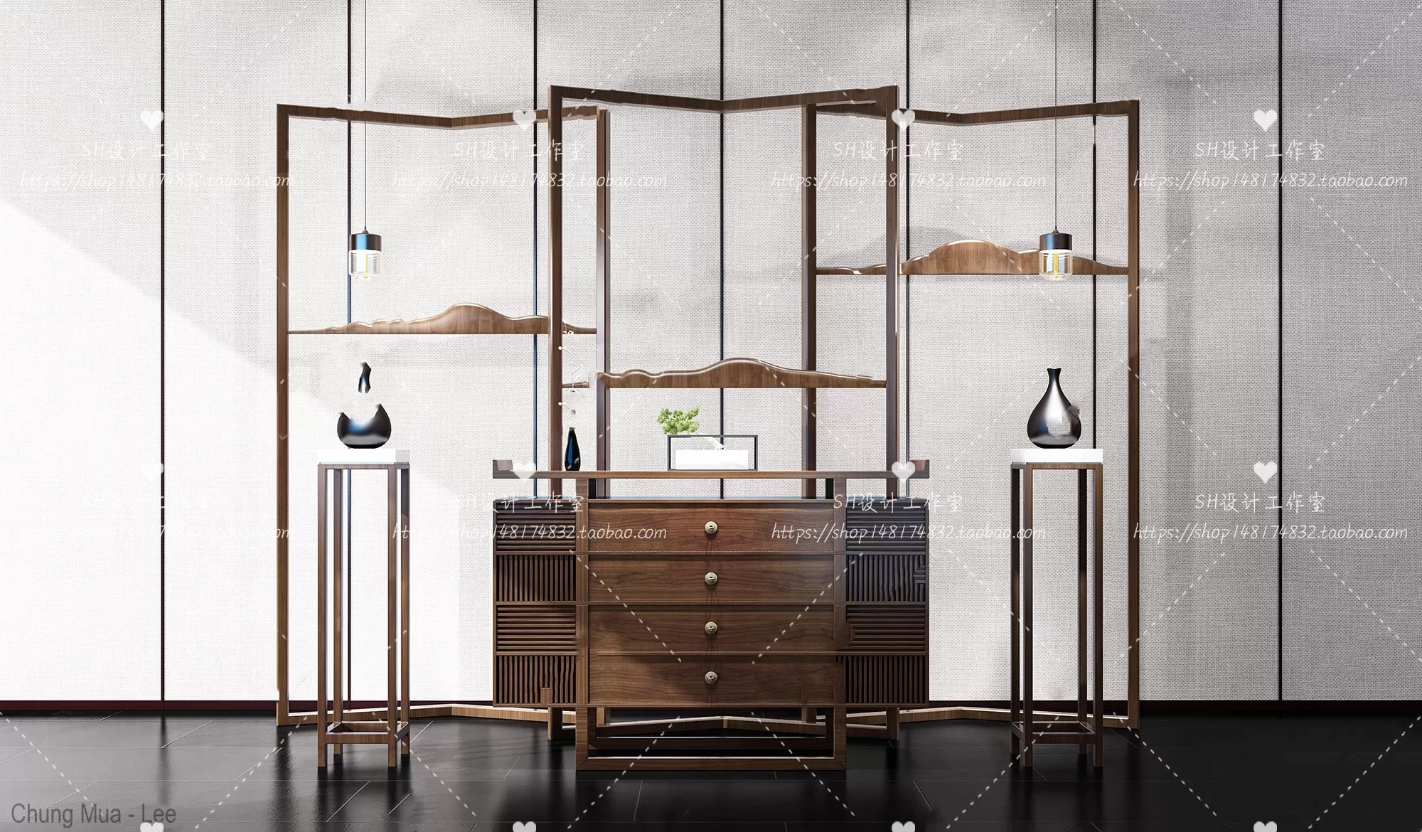 3DSKYFREE – LIVINGROOM - CONSOLE TABLE - TAOBAO 3DS MAX MODELS