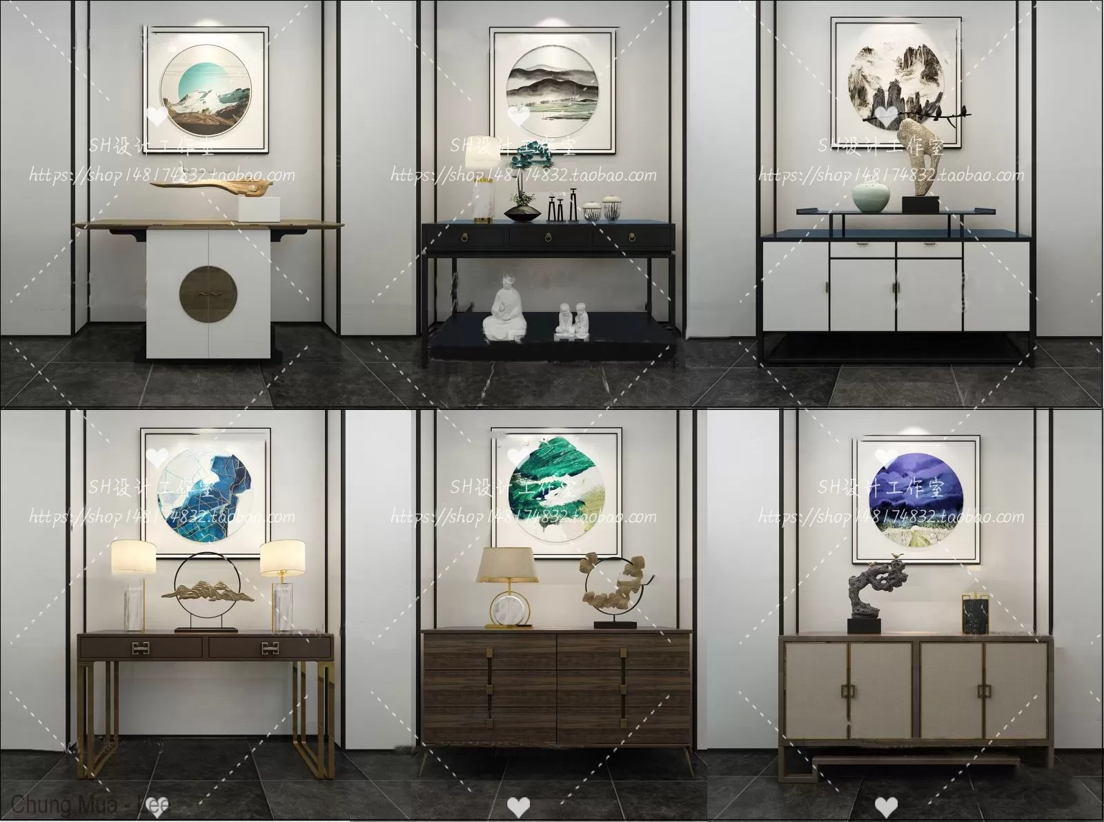 3DSKYFREE – LIVINGROOM - CONSOLE TABLE - TAOBAO 3DS MAX MODELS