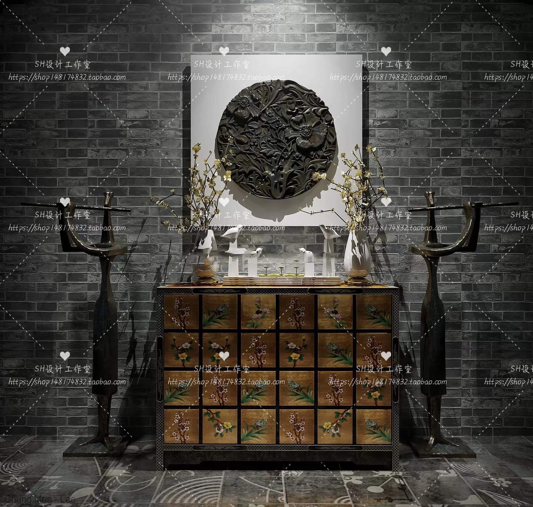 DECOR HELPER – LIVINGROOM – CONSOLE TABLE – TAOBAO 3D MODELS – 89