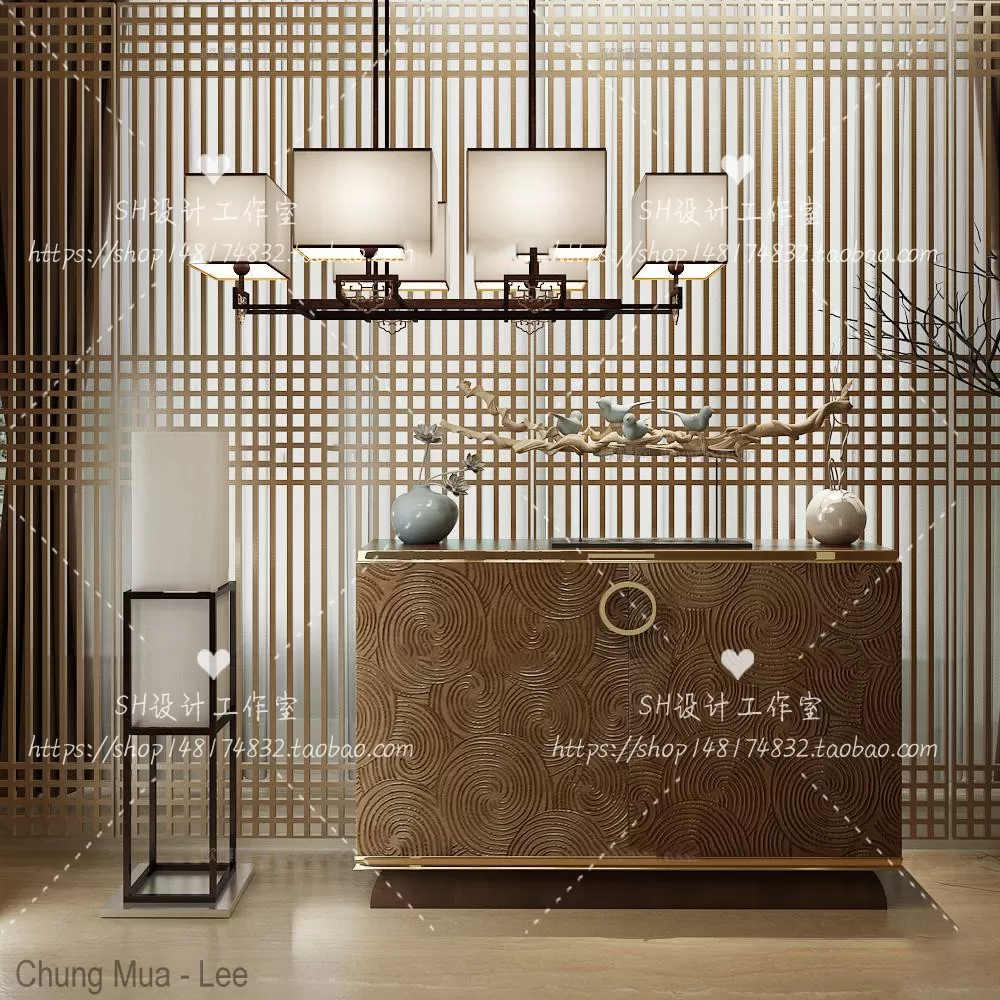 3DSKYFREE – LIVINGROOM - CONSOLE TABLE - TAOBAO 3DS MAX MODELS