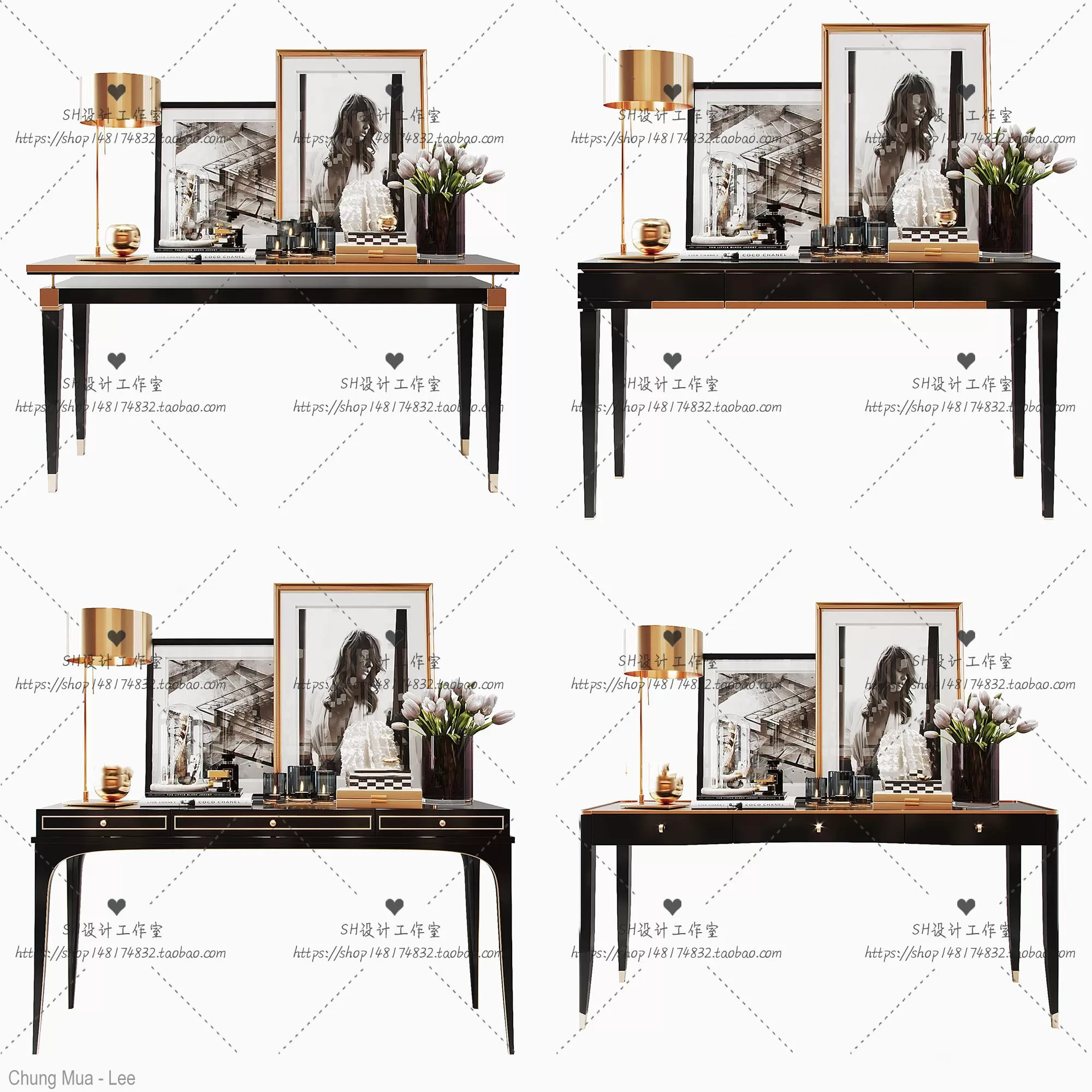 3DSKYFREE – LIVINGROOM - CONSOLE TABLE - TAOBAO 3DS MAX MODELS