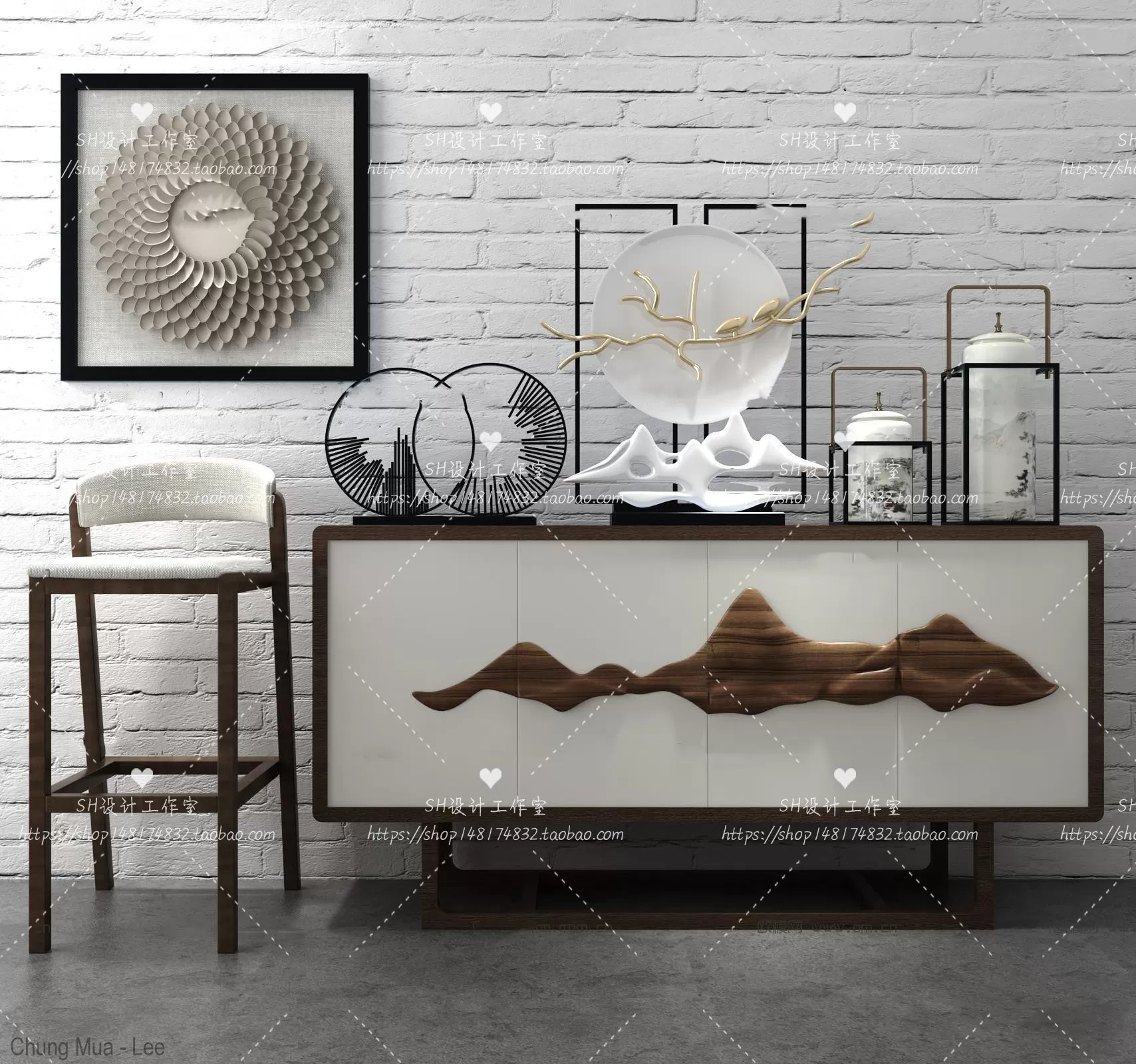 3DSKYFREE – LIVINGROOM - CONSOLE TABLE - TAOBAO 3DS MAX MODELS