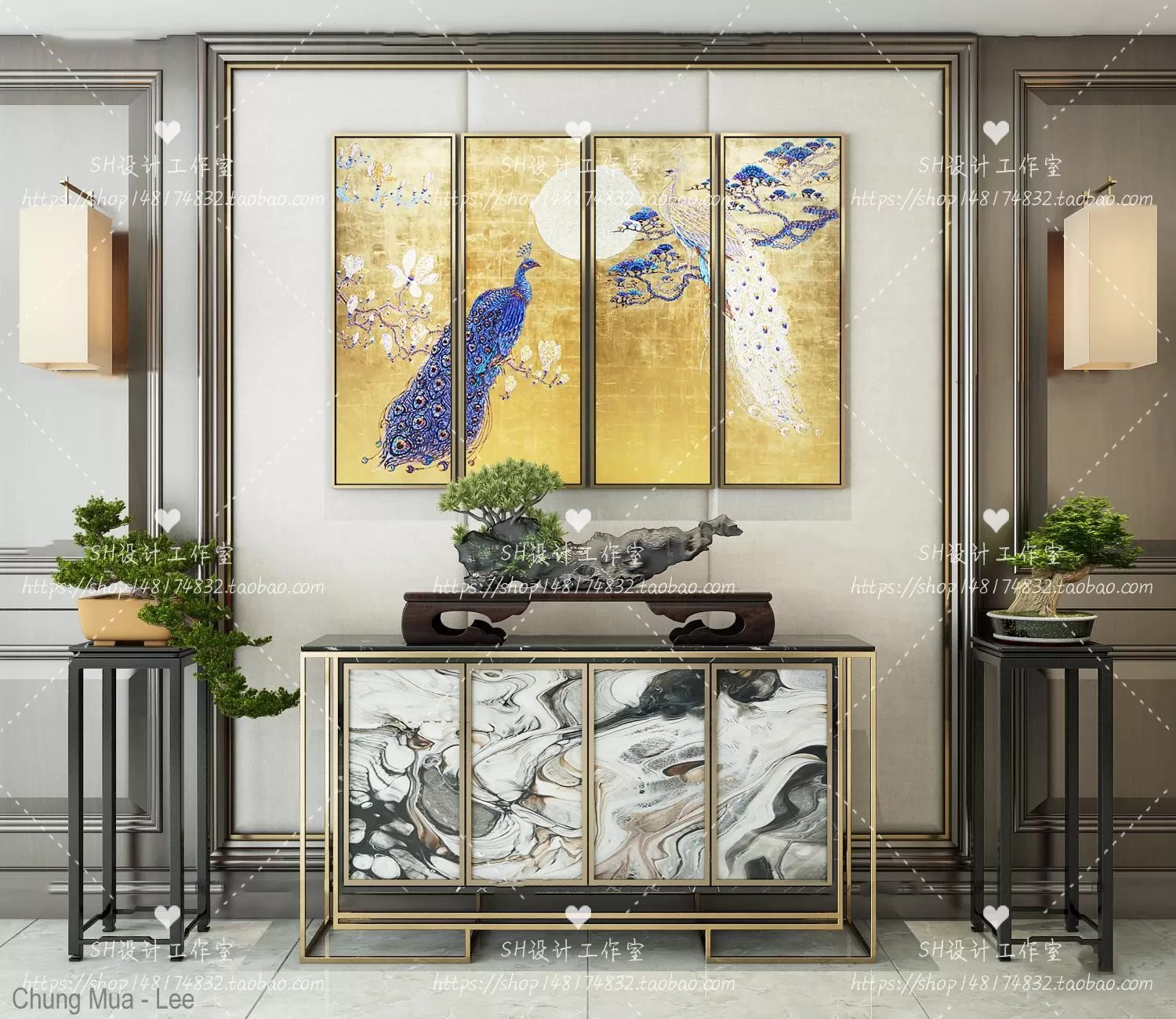 3DSKYFREE – LIVINGROOM - CONSOLE TABLE - TAOBAO 3DS MAX MODELS