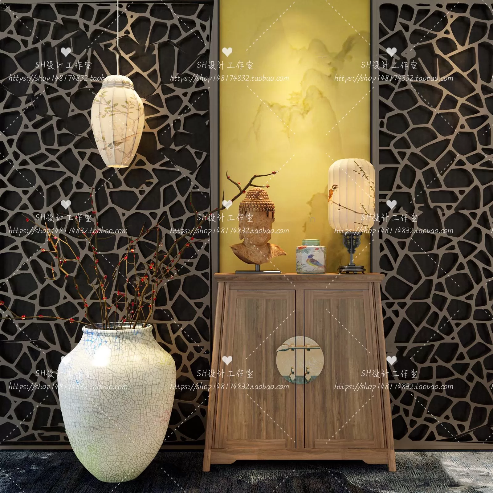 3DSKYFREE – LIVINGROOM - CONSOLE TABLE - TAOBAO 3DS MAX MODELS