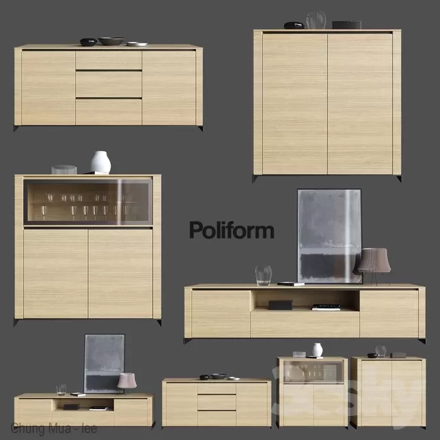 3DSKYFREE – LIVINGROOM - DRAWER 3DS MAX MODELS