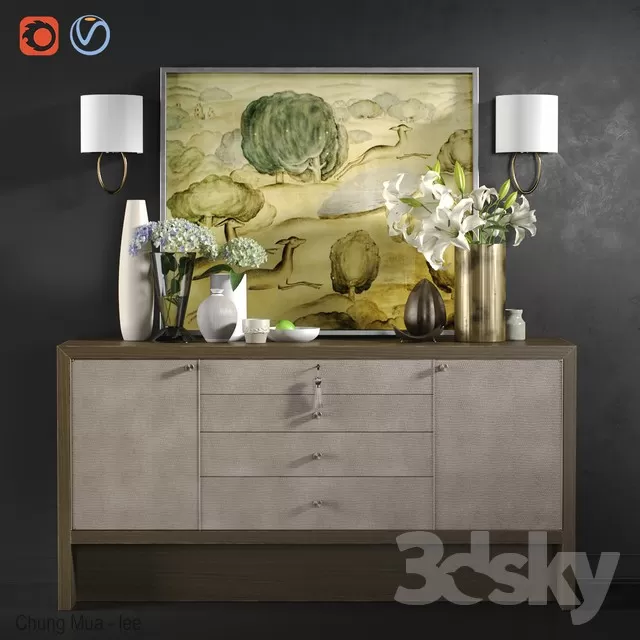 3DSKYFREE – LIVINGROOM - DRAWER 3DS MAX MODELS