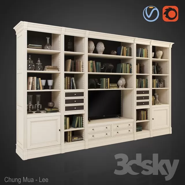3DSKYFREE – LIVINGROOM - DRAWER 3DS MAX MODELS