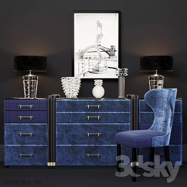 3DSKYFREE – LIVINGROOM - DRAWER 3DS MAX MODELS