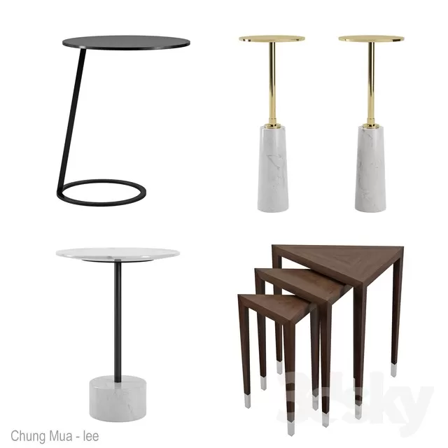 3DSKYFREE – LIVINGROOM - END TABLE 3DS MAX MODELS