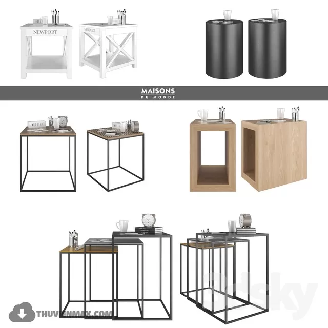 3DSKYFREE – LIVINGROOM - END TABLE 3DS MAX MODELS