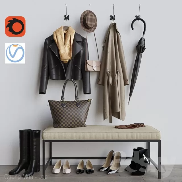 3DSKYFREE – LIVINGROOM - ENTRANCE 3DS MAX MODELS